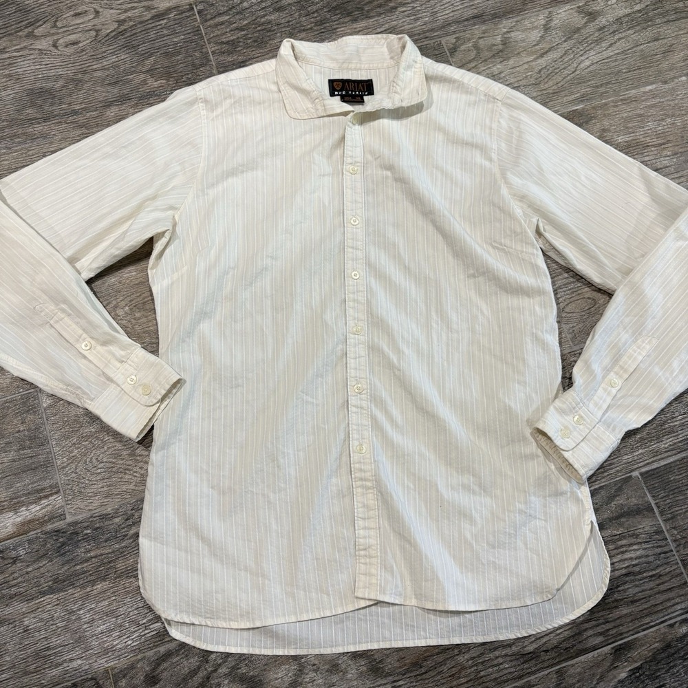 Ariat Pro Series Men's M White Long Sleeve Button-Down Shirt